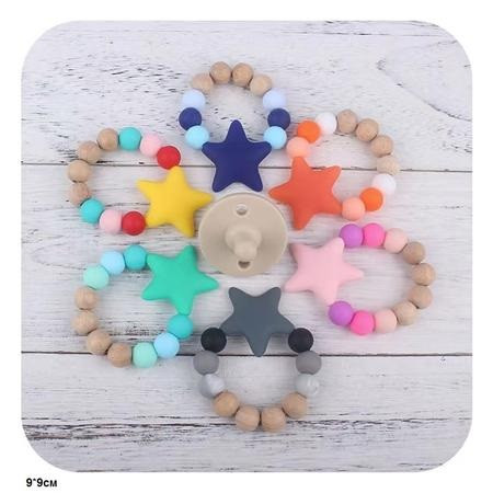 Брязкальце прорізувач силіконовий браслет 6 кольорів у пакеті 9*9