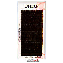 Вії для нарощування  Lamour Dark Chocolate 0.07 R 13 мм