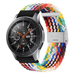 Еластичний нейлоновий ремінець для годинника Amazfit, Haylou, Huawei, Samsung, ширина 20 mm, Rainbow 11