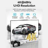 Кабель Micro HDMI Vention, 3 метри, HDMI 2.0, 4K 60Hz, Двосторонній, 18Gbps, HDR, Dolby, 1080P 120Hz, HDMI-D/HDMI-A, Чорний, фото 3