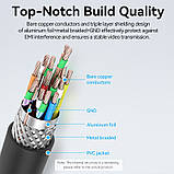 Кабель Micro HDMI Vention, 3 метри, HDMI 2.0, 4K 60Hz, Двосторонній, 18Gbps, HDR, Dolby, 1080P 120Hz, HDMI-D/HDMI-A, Чорний, фото 9