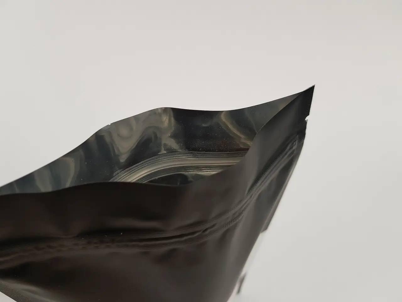 Дой пак пакет черный металлизированный с зип замком 180х280мм, крафт пакет для чая сухофруктов (От 100шт.) - фото 4 - id-p1948051157