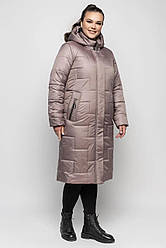 Куртка зимова великий розмір жіноча  48-60 бежевий