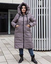 Жіноча зимова куртка великого розміру 48-64 графіт