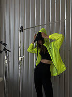 Женская спортивная ветровка для бега L, Салатовый