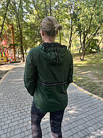 Женская спортивная ветровка для бега XL, Зеленый
