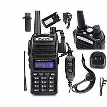 Рація портативна Baofeng UV-82 (5W, до 7 км, 2800 мАг) / Військова радіостанція / Рація для полювання та риболовлі, фото 4