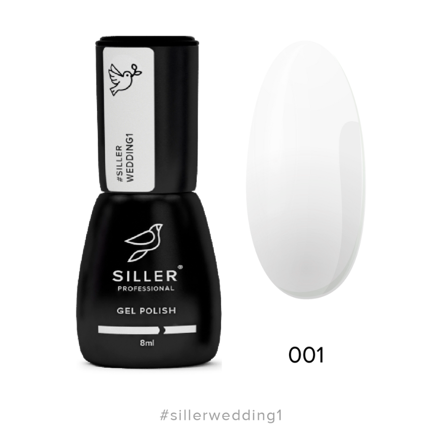 Гель-лак Siller Wedding №01 (холодний білий), 8мл, фото 1