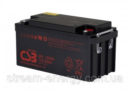Акумуляторна батарея CSB GPL12650, 12V 65Ah (350х166х174мм), Q1
