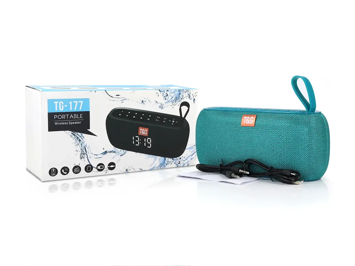 Мінідинамік Bluetooth з годинником TG177 40шт 7988