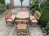 Набір плетений кухонний з ротангом +стіл 160*90, фото 2