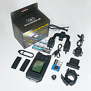 Бездротовий акумуляторний вело комп'ютер 4-в-1 фара, дзвінок 5 типів сигналу, ліхтар на кермо велосипеда, фото 3