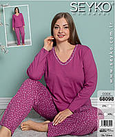 Женские трикотажные пижамы с брюками большие размеры