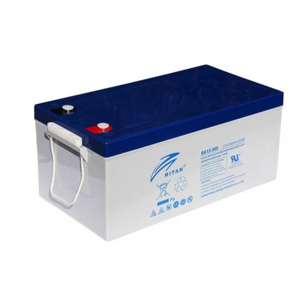 Гелевий акумулятор Ritar на 12V 260Ah DG12-260 Gray Case Q1