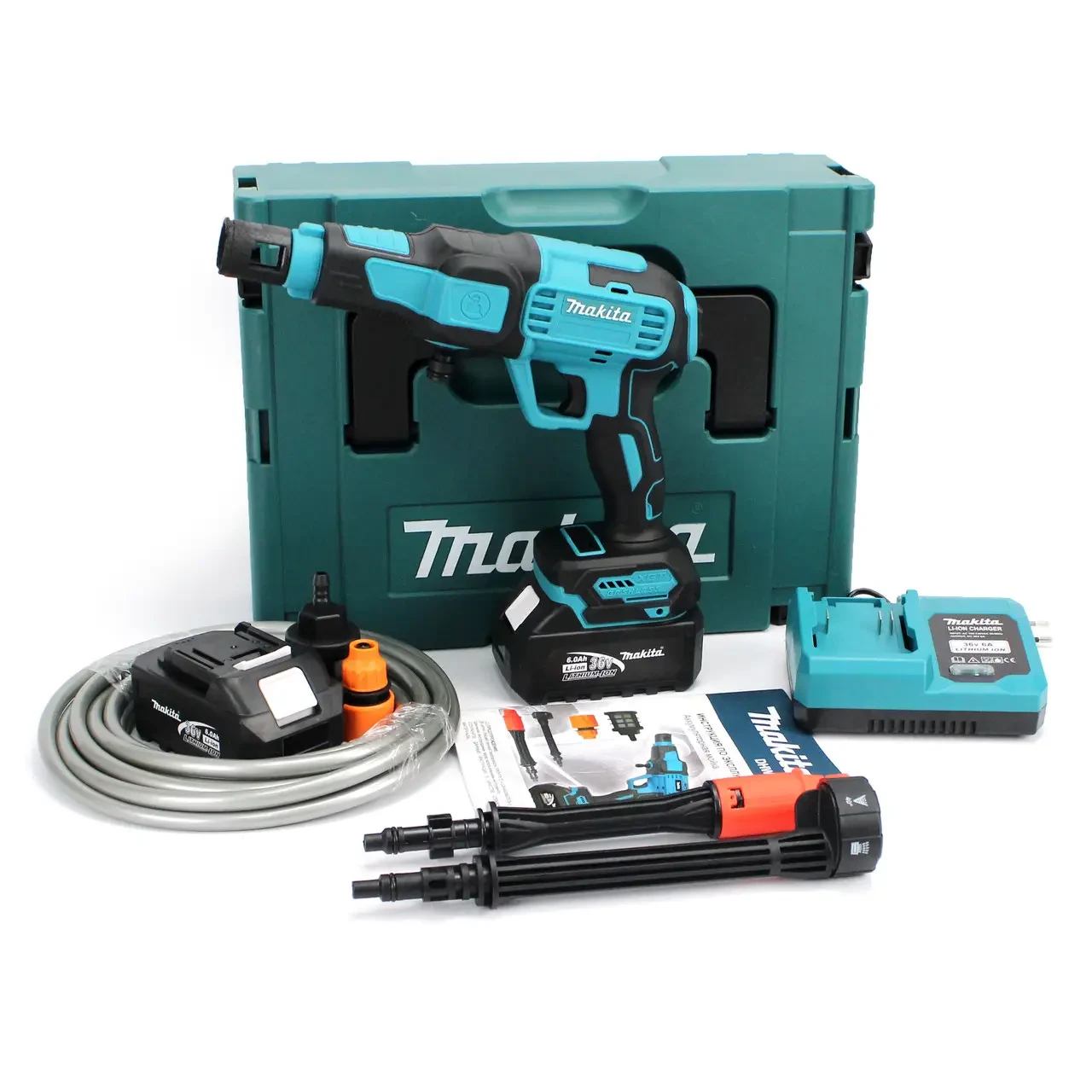 Акумуляторна ручна мийка Makita DHW060ZK (36V, 6 A, 26bar), акумуляторна мийка Макіта