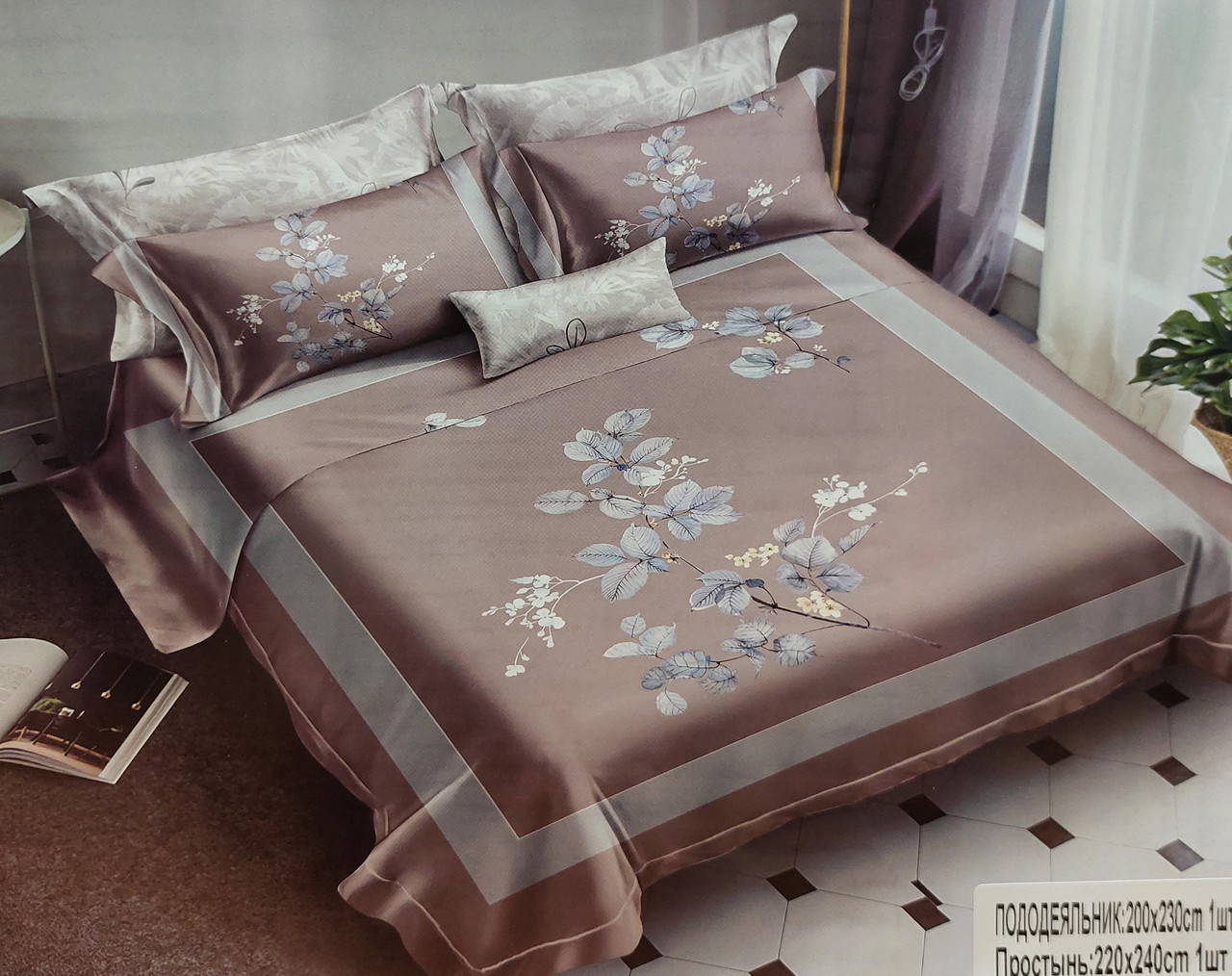 Постільна білизна Koloco Cotton Batterfly Series - Євро розмір