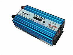 Інвертор із чистою синусоїдою 12V на 220 V, HPA-1500W без заряджання + LCD дисплей