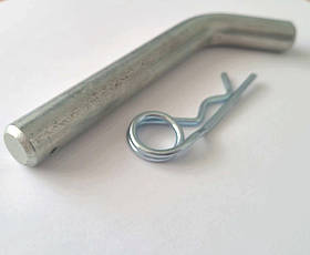 Стопорний палець для вставки фаркопа під квадрат 50х50 (оцинкований) діаметром 16 мм з фіксатором