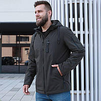 Куртка мужская классическая с капюшоном, размеры 48-62, ТМ Vavalon, арт. 23 khaki