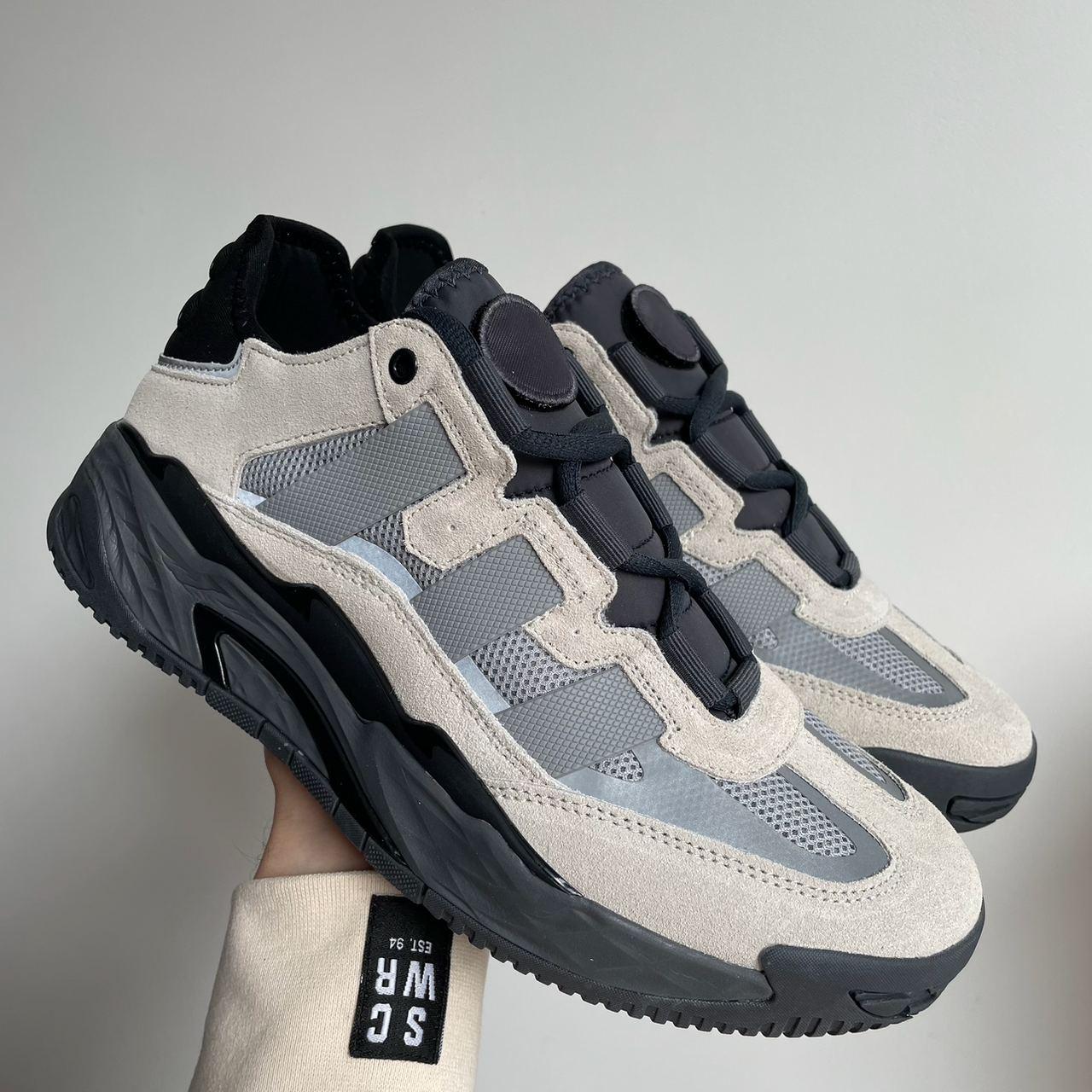Кросівки чоловічі сірі Adidas NiteBall Grey Black (13358)
