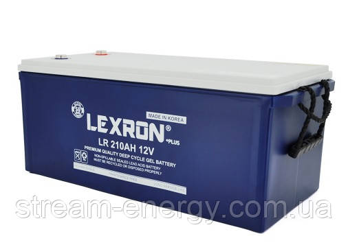 Акумулятор гелевий 210Ah Lexron LXR-12-210 GEL 12V