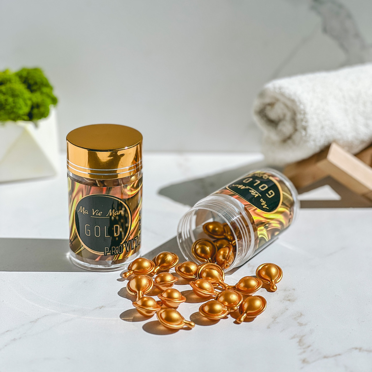 Золоті Капсули для волосся Ma Vie Mari ProVitamin Gold для сухого, ламкого та пористого волосся