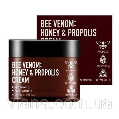 Крем з бджолиною отрутою, медом та прополісом Fortheskin Bee Venom Honey & Propolis Cream, 60 мл
