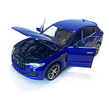 Іграшкова машинка металева WELLY 1:24 MASERATI LEVANTE, мазератті, відкр.двері, капот, синя, 18.5*7.5*6.5 см (24078W), фото 4
