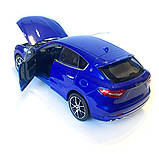 Іграшкова машинка металева WELLY 1:24 MASERATI LEVANTE, мазератті, відкр.двері, капот, синя, 18.5*7.5*6.5 см (24078W), фото 5