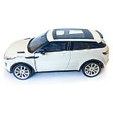 Іграшкова машинка металева WELLY 1:24 RANGE ROVER EVOQUE, рендж ровер, відкр.двері, капот,білий, 17.5*7.5*6.5 см, (24021W), фото 3