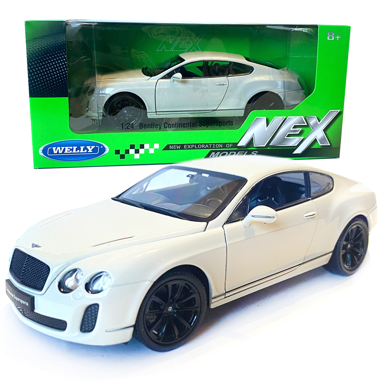 Іграшкова машинка металева WELLY 1:24 BENTLEY CONTINENTAL SUPERSPORTS, бентлі континенталь суперспорт, відкр.двері, капот,