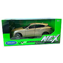 Іграшкова машинка металева WELLY 1:24 MASERATI LEVANTE, мазератті, відкр.двері, капот, бронза, 18.5*7.5*6.5 см (24078W), фото 6