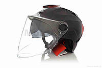 Шлем открытый (DAVID) (модель 308, с регулятором размера L-XXL, очки, black)