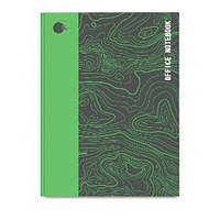 Деловая книга А4 96 л Office notebook-3 Зеленая обложка-твердая линия ТМ АртПринт (1)