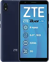Смартфон мобільний телефон ZTE Blade L210 1/32 GB Blue (661250)