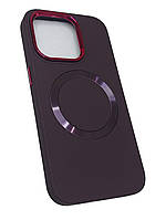 Чехол Matte Colorful Metal Frame MagSafe iPhone 14 Pro Max Бордовый