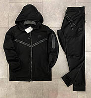 Мужской весенний спортивный костюм Nike Tech Fleece black.