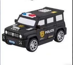Електронна скарбничка-сейф із кодовим замком Машинка Police LSB6916, фото 3
