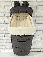 Зимовий дитячий конверт на овчині в коляску Z&D