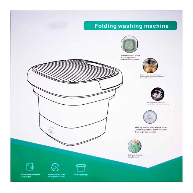 Складана міні пральна машинка Folding Washing Machine, фото 1