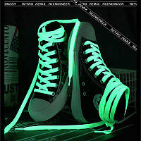 Шнурки для обуви светятся в темноте фосфорные неоновые люминесцентные