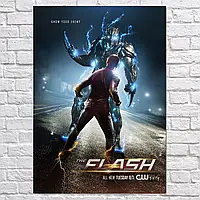Плакат "Флэш и Савитар, Flash, Savitar", 85×60см