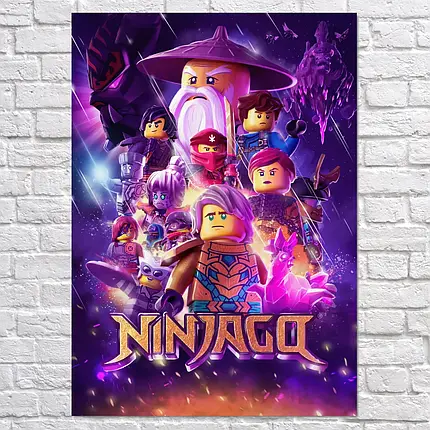 Плакат "Ніндзяго, Лего, Ninjago", 60×43см, фото 2