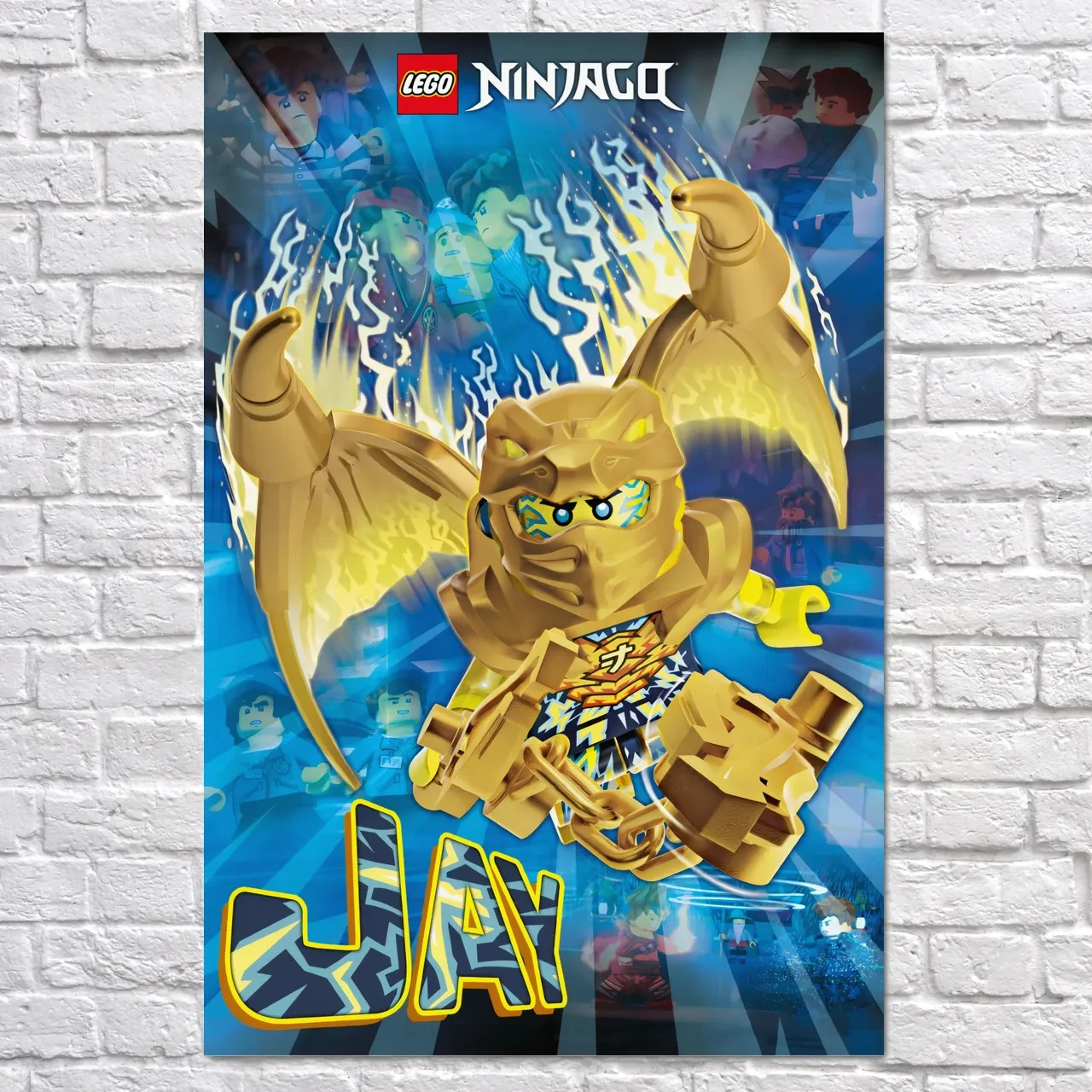 Плакат "Ніндзяго, Джей, Лего, Ninjago, Jay", 60×40см