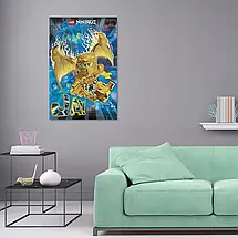 Плакат "Ніндзяго, Джей, Лего, Ninjago, Jay", 60×40см, фото 2