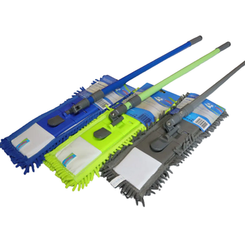 Швабра телескопічна мікрофібра-локшина пластик.кий 68-117см 9028 HIT Феникс