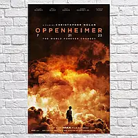Картина на холсте "Оппенгеймер, Oppenheimer (2023)", 60×38см
