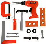 Набір інструментів 3288D-1214 Дриль, 14 предметів, у коробці 32х28х6 см, фото 3