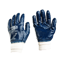Перчатки нитриловое покрытие р.10(XL) синий манжет СИЛА
