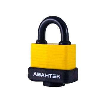 Замок навісний FL 1550 чорний/жовтий АВАНТЕК